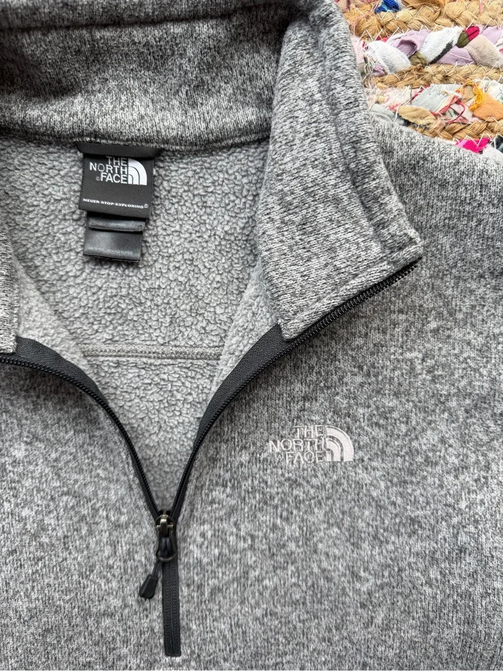 The North Face Men’s Gray Half-Zip Fleece Pullover